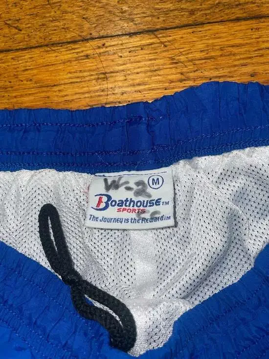 Vintage Boathouse Sports Mesh Lined Windbreaker Pants Side Zip Royal Blue Medium - Picture 16 of 16